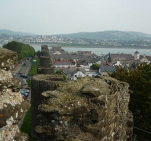 Conwy city wall from wall