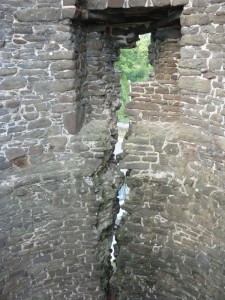 Conwy city wall sapped
